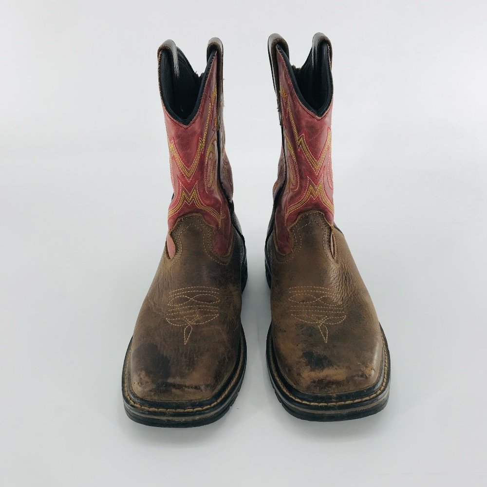 Georgia Boot Women's Carbo Tech Short Mid Calf Western Boots Brown Red Size 6